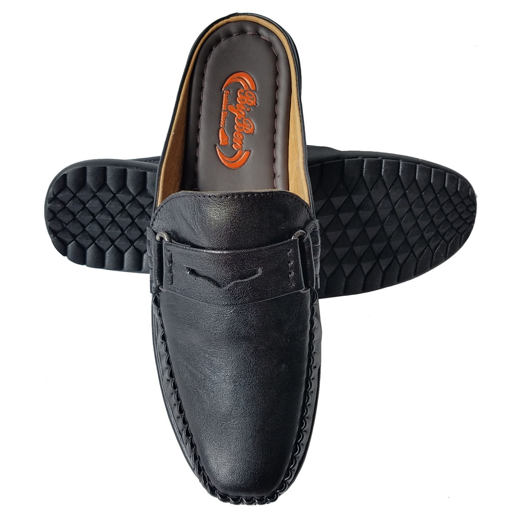 Dép Bít Mũi Nam BIGBEN Da Bò Thật Cao Cấp SB45