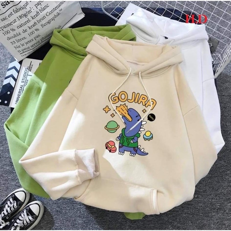 Áo hoodie khủng long GOJIRA chất nỉ ngoại cực đẹp