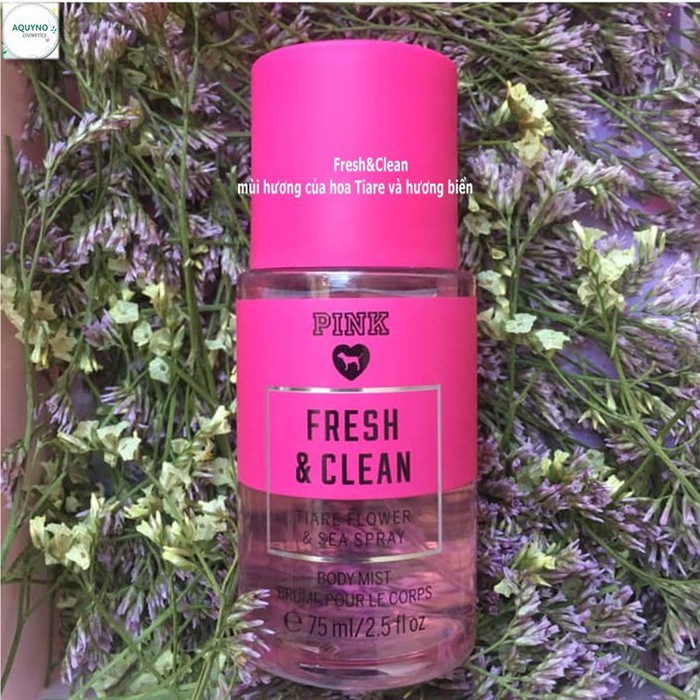 Combo Xịt thơm và lotion dưỡng da Victoria's Secret Fresh Clean