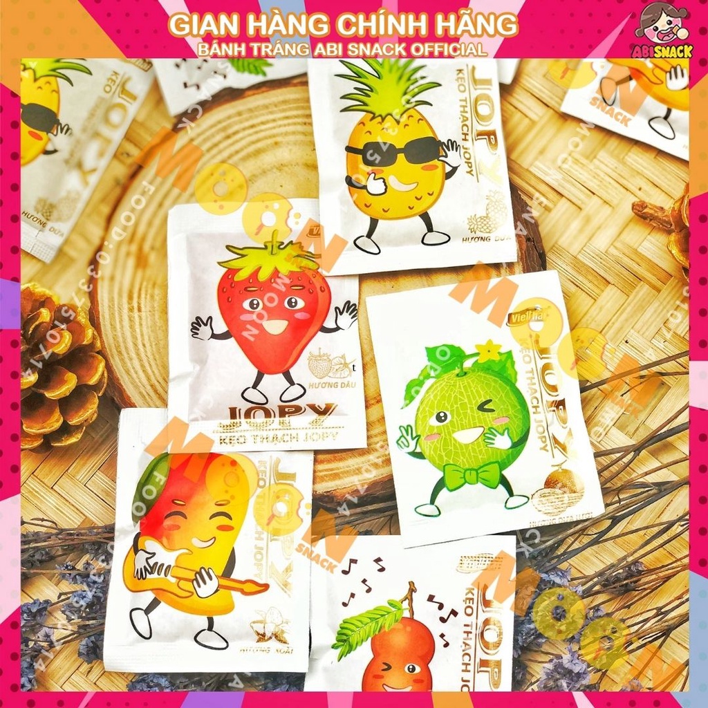 SIÊU RẺ Lẻ 1 gói kẹo thạch rau câu zòn zai Jopy miếng vuông/miếng dài chính hãng Vietthai gói 20g siêu hothit