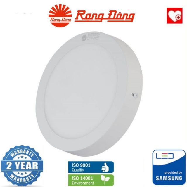 Đèn LED ốp trần nổi trần vuông, tròn Rạng Đông 12W, 18W, 24W