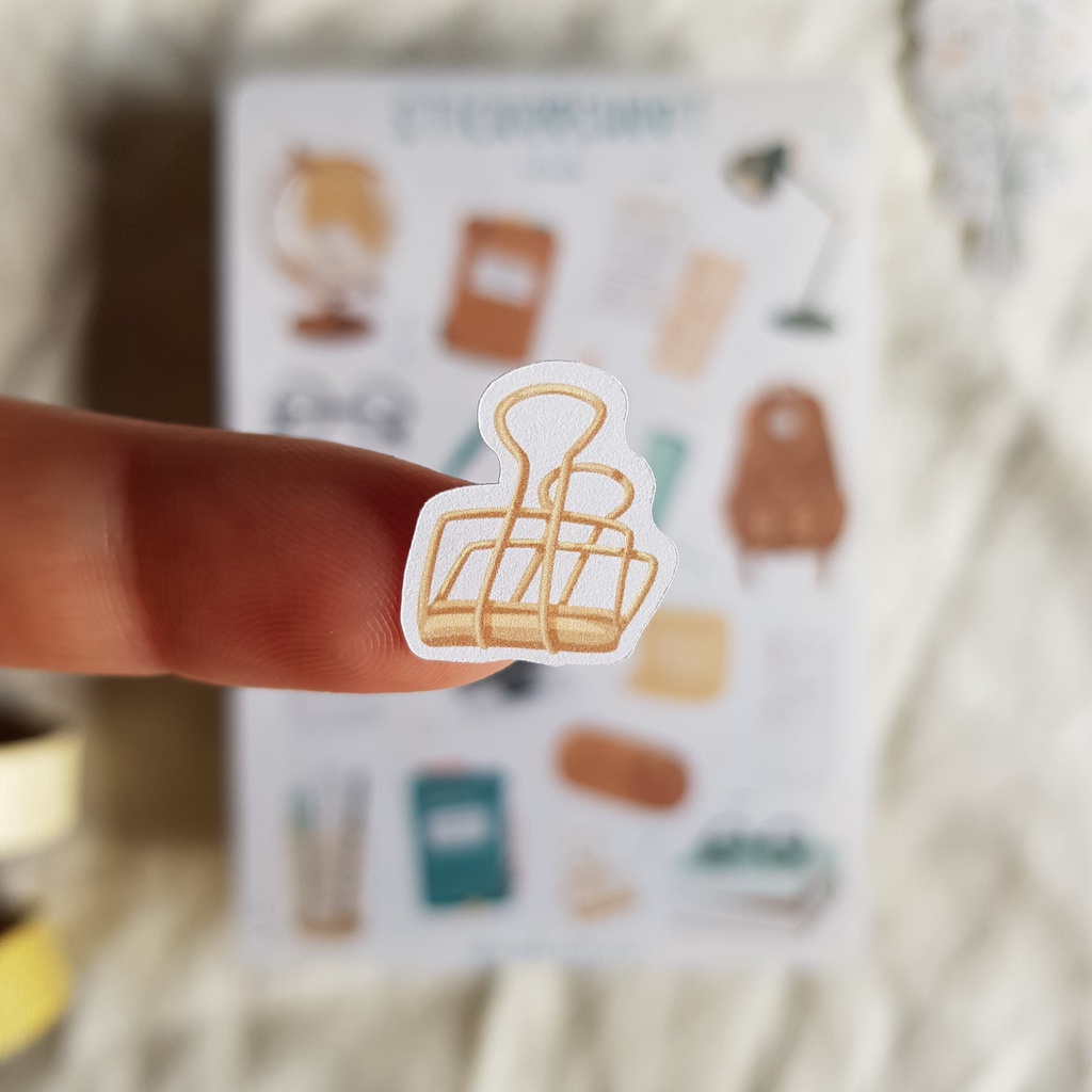 Sticker Trang Trí Sổ - Chủ Đề Trường Học - SS STUDY - Sổ Đựng Card - Trang Trí LOMO - Trang Trí TOPLOADER
