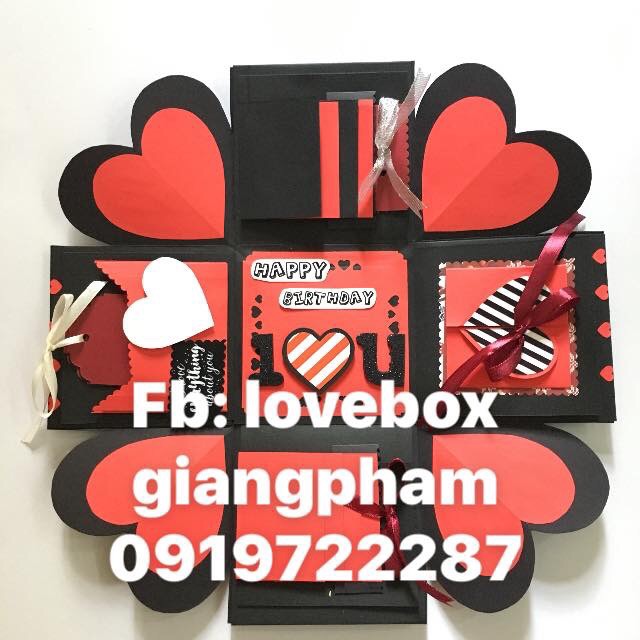 Love box hộp quà ảnh giấy