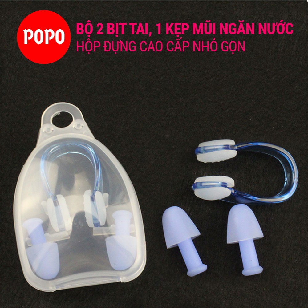 Bộ bịt tai người lớn cao cấp EN5 POPO ngăn nước, chất liệu an toàn, thiết kế kiểu mới