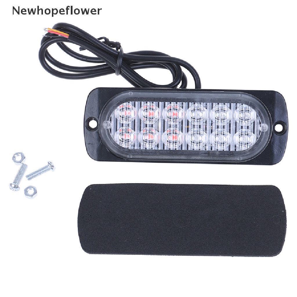 (NFPH) Đèn Cảnh Báo Urgent 12 Leds Màu Đỏ / Xanh Dương 18 Bóng Cho Cảnh Sát