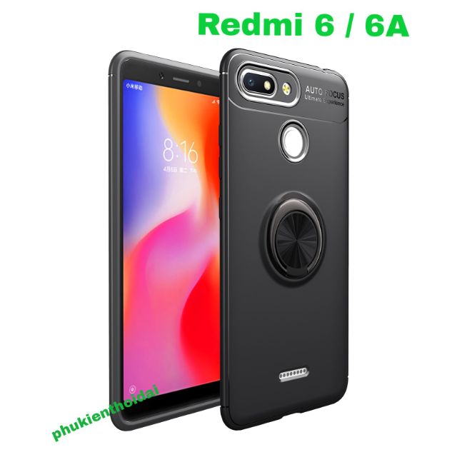 Xiaomi Redmi 6 / 6A ốp lưng chống sốc giá đỡ kiêm nhẫn Ô tô