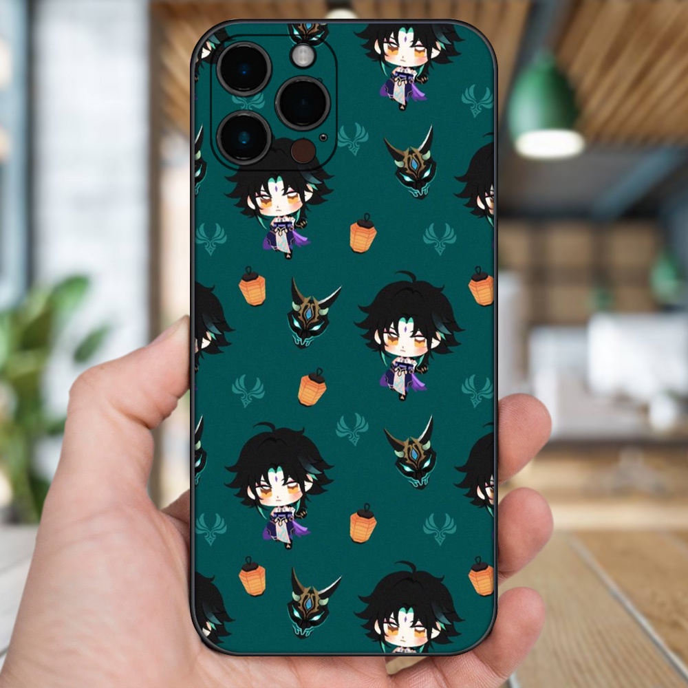 Ốp lưng iPhone 12 Pro Max dẻo đen cạnh vuông in hình Xiao Genshin Impact