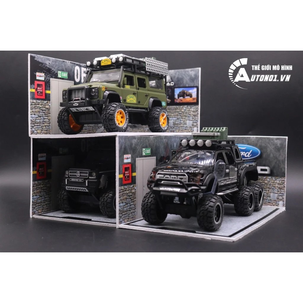 DIORAMA GARAGE CHO Ô TÔ OFFROAD TỈ LỆ 1:32 DR002