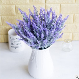 Hoa giả Cành hoa oải hương lavender 5 nhánh hoa trang trí