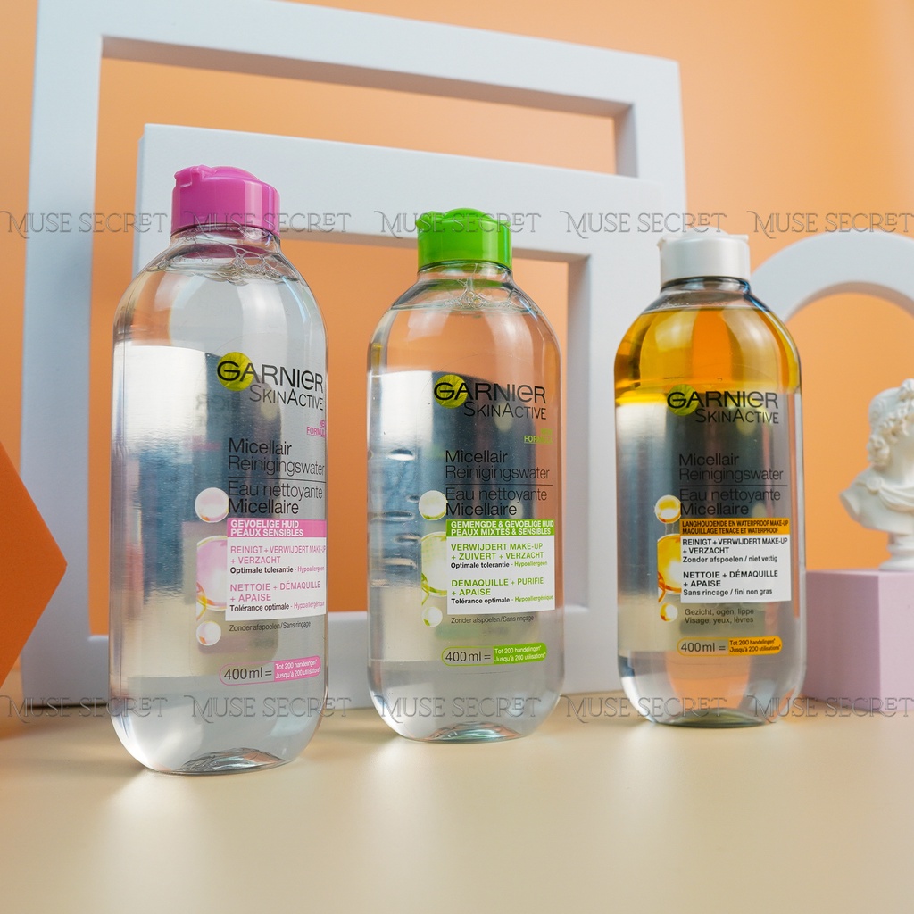 [Quà Tặng Khẩu Trang] Nước Tẩy Trang Garnier - Micellar Skinactive Cleansing Water Làm Sạch Sâu Cho Mọi Loại Da 400ml | BigBuy360 - bigbuy360.vn