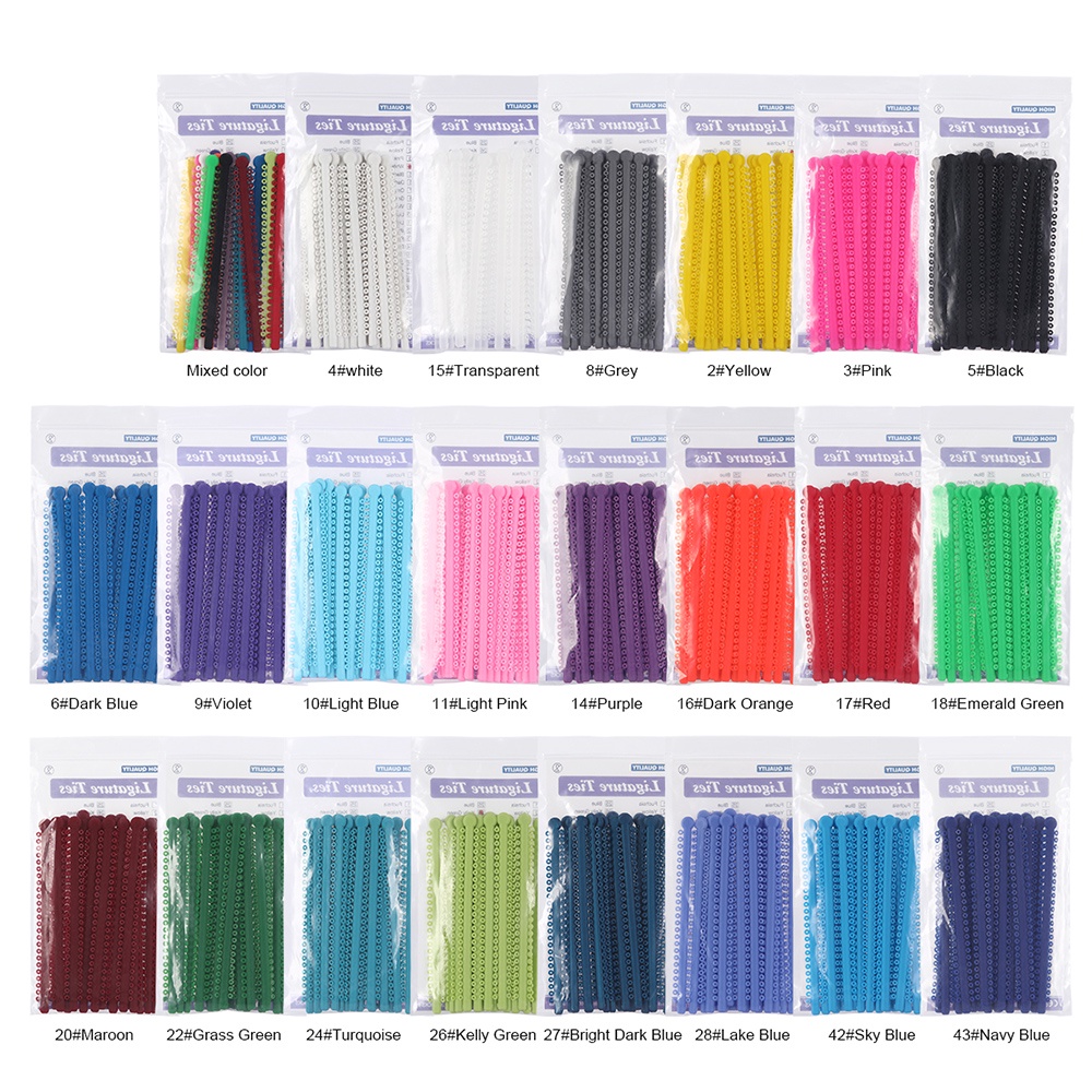 Bộ Dây Thun Cố Định Chỉnh Nha Khoa 23 Màu
