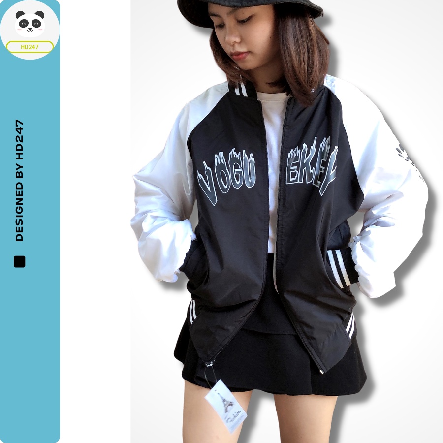 Áo Bomber Jacket Dù 2 Lớp VOGU EKEY Unisex Nữ (Ảnh Thật/Có sẵn) HD247 0253