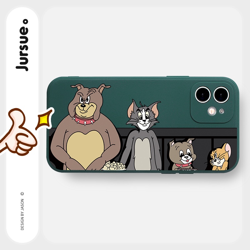 Ốp lưng JURSUE chống bẩn hoạt hình dễ thương đẹp cho iPhone 13 12 11 Pro Max SE 2020 X XR XS ip 8 7 6 6S Plus kute Y92