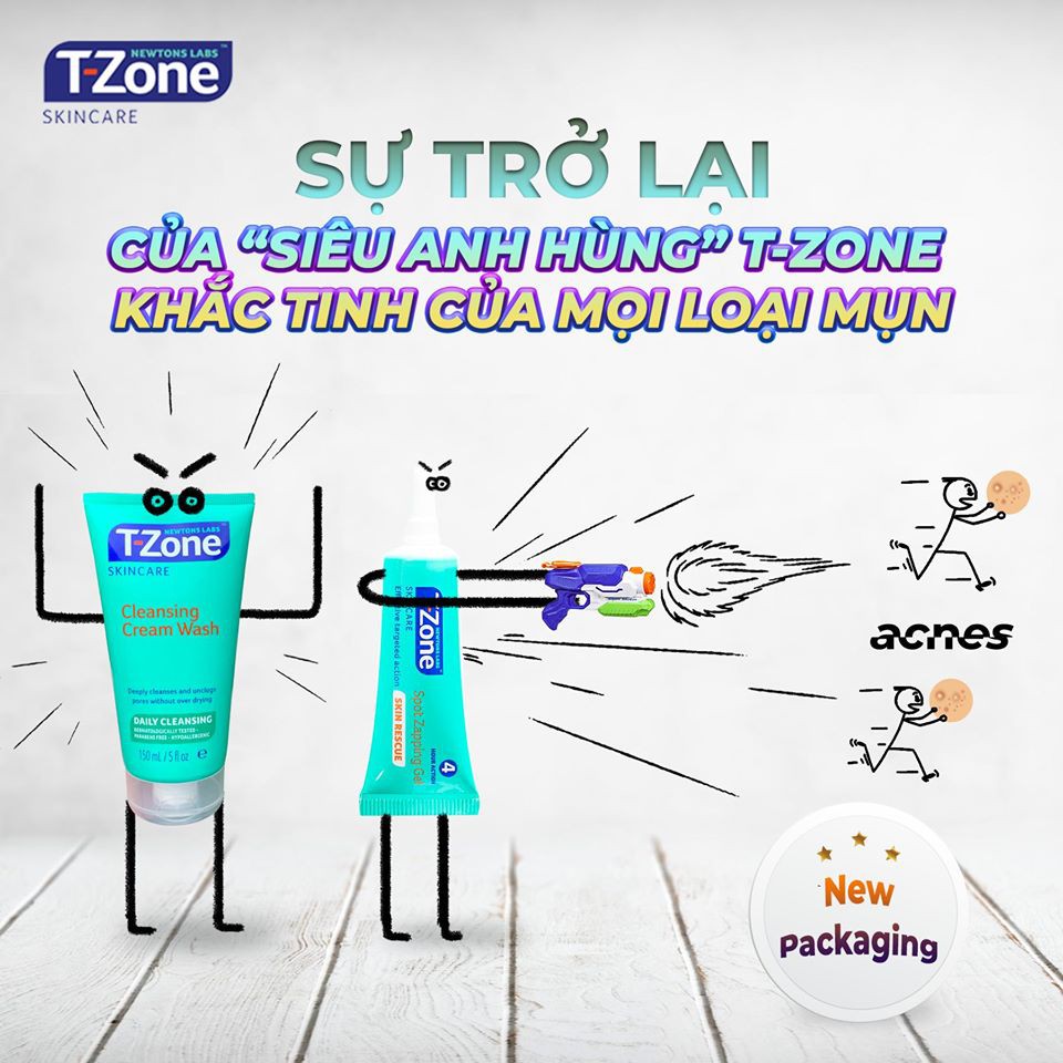 Kem rửa mặt khoá mụn tinh chất tràm trà T-Zone Cleansing Wash 150ml | BigBuy360 - bigbuy360.vn