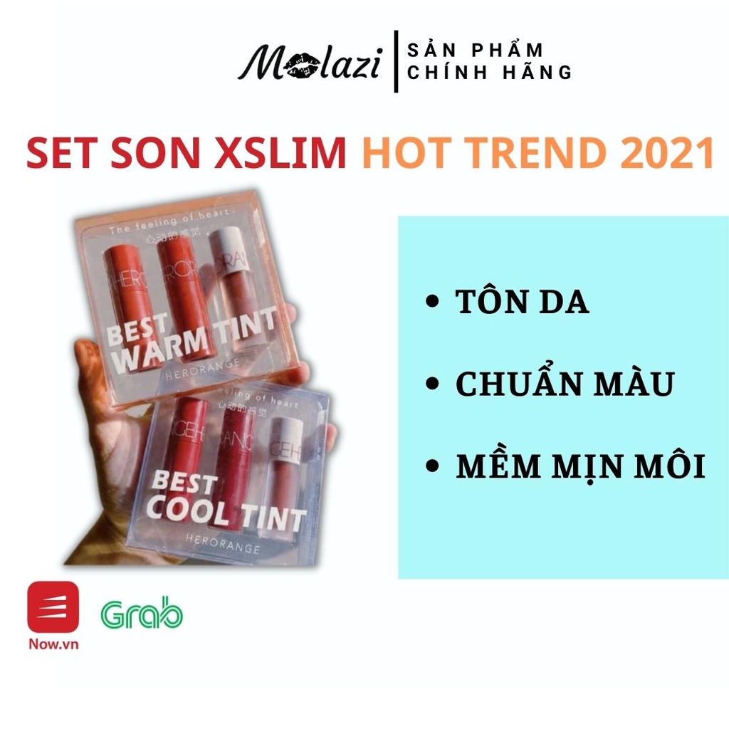 Son herorange tint kem lì chính hãng nội địa trung son dưỡng lên màu lâu trôi molazi.