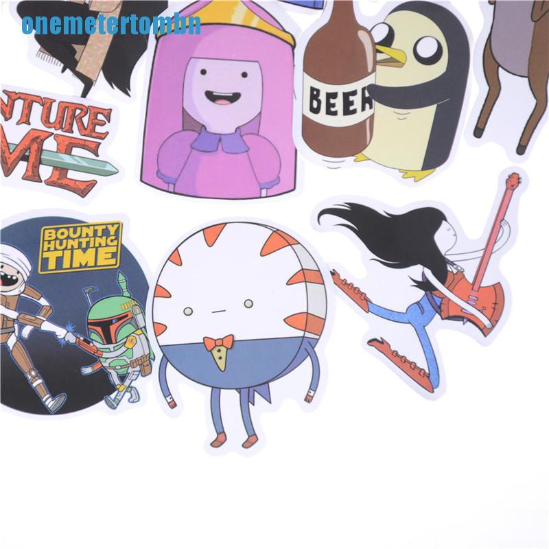 Set 30 Miếng Dán Hoạt Hình Adventure Time Trang Trí Laptop / Va Li