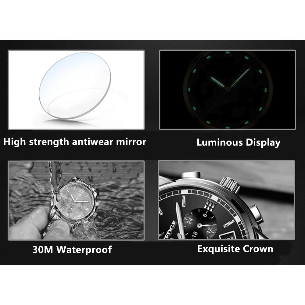 Đồng hồ nam ONTHEEDGE RZY026 dây đúc đặc chạy Full kim (Fullbox hãng) | BigBuy360 - bigbuy360.vn