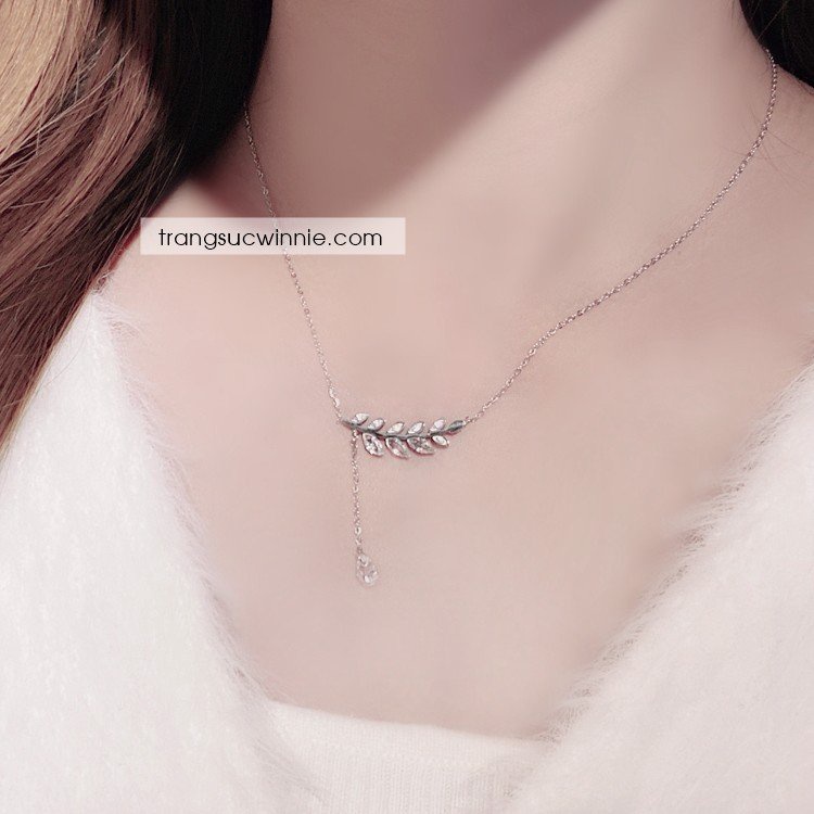Dây chuyền nữ titan leaf B