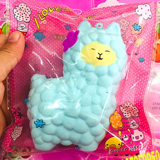 Đồ chơi bóp tay thơm hình cừu dễ thương màu xanh dương , có mùi thơm shop squishy