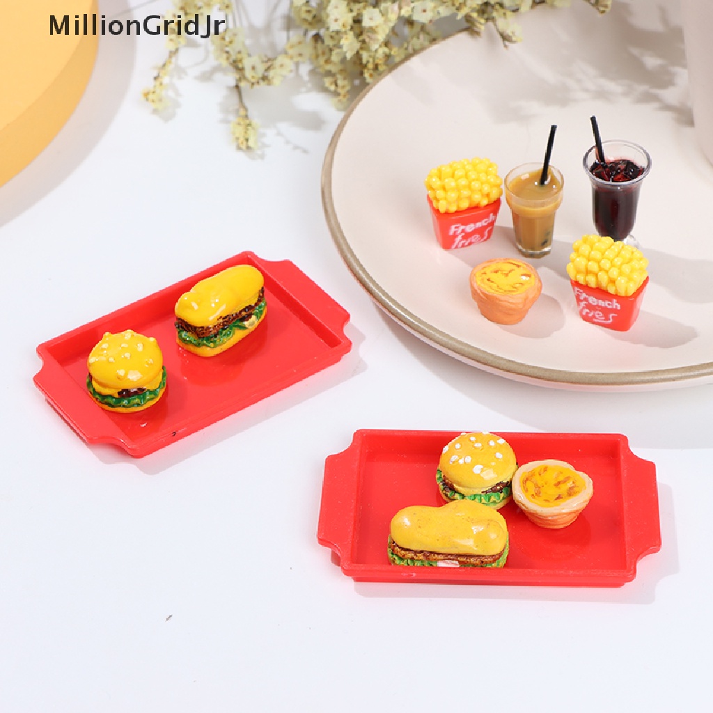 1 Bộ Bánh Hamburger Mini Dễ Thương Cho Nhà Búp Bê