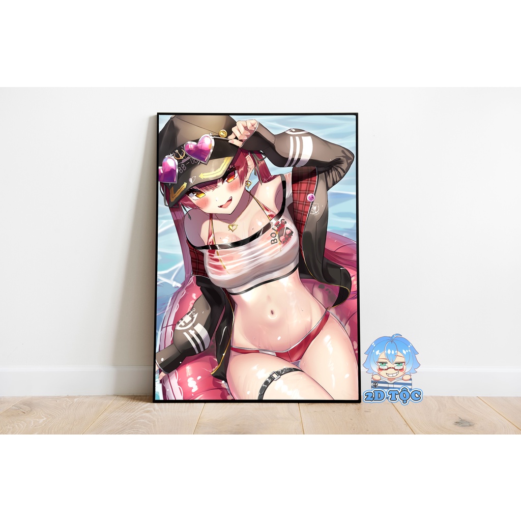 Tranh poster A3 dán tường Houshou Marine Hololive (11) - 2d Tộc Shop