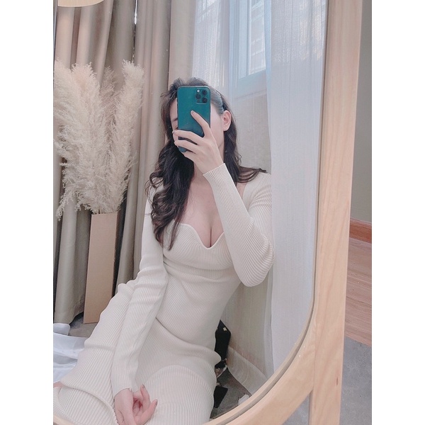 Váy len body cúp ngực siêu tôn dáng