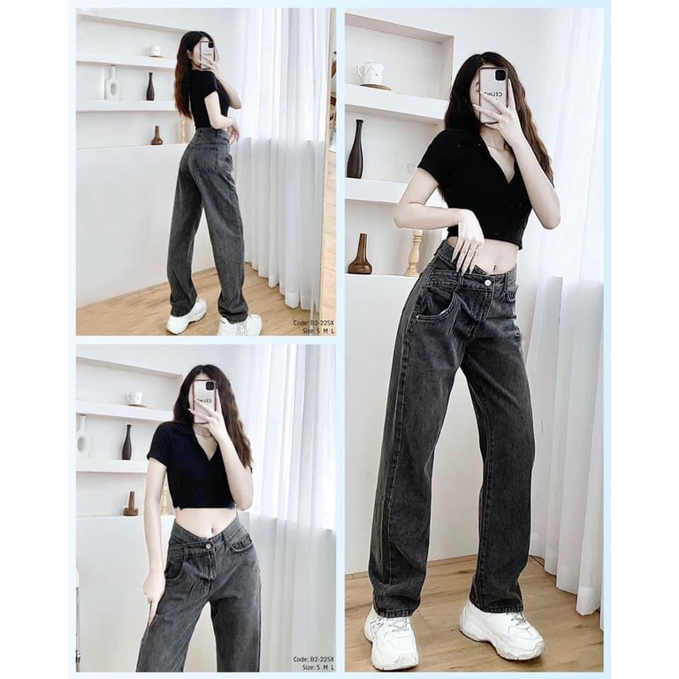 [ Chuyên Sỉ ] QUẦN JEAN NỮ ỐNG SUÔNG LƯNG CAO MẪU KHÓA KIỂU SANG CHẢNH, M2071, PHONG CÁCH TRẺ TRUNG NĂNG ĐỘNG
