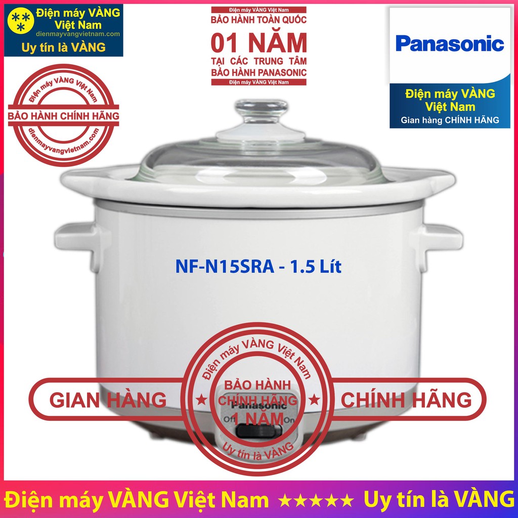 Nồi nấu chậm Panasonic NF-N15SRA NF-N30ASRA NF-N50ASRA - Hàng chính hãng (Bảo hành 1 năm toàn quốc)