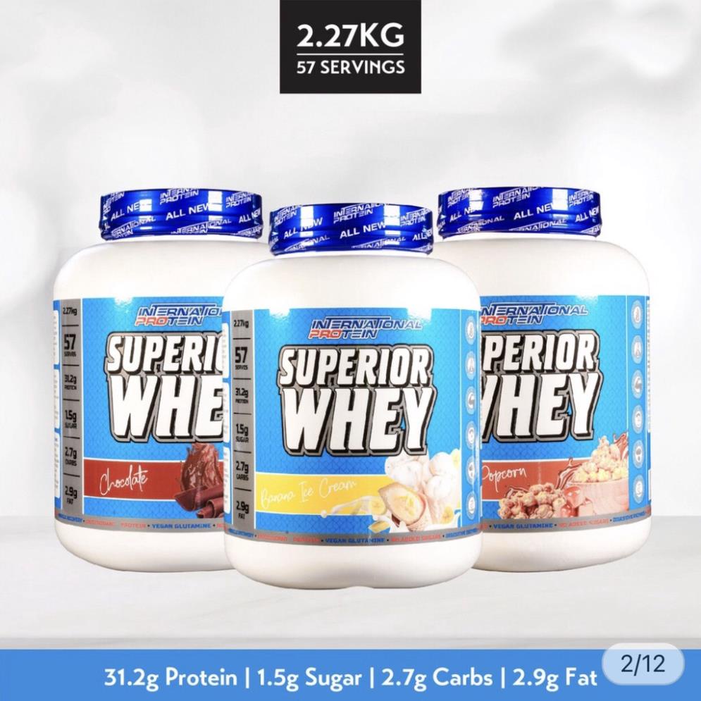 [GIÁ TỐT NHẨT] INTERNATIONAL PROTEIN SUPERIOR WHEY 5LBS | Sữa Dinh Dưỡng Bổ Sung Protein Giúp Tăng Cơ Giảm Mỡ