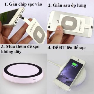 MIẾNG DÁN TÍCH HỢP SẠC KHÔNG DÂY CHO ĐIỆN THOẠI