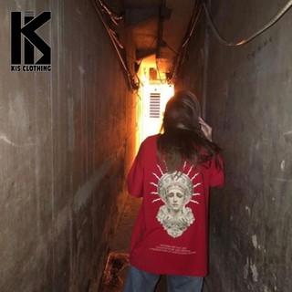 Áo tay lỡ dáng rộng dưới 75kg - MAKA UNISEX màu đỏ