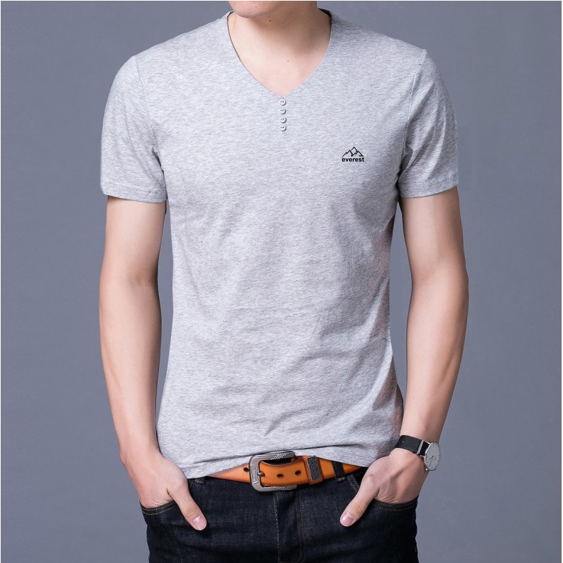 Áo Thun Nam Ngắn Tay Cổ Tim Body Bonado BN06- Xanh