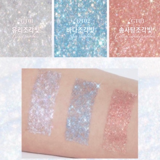 *Sẵn*Nhũ Mắt Black Rouge Pearlvely I Glitter Triangle 15,7g