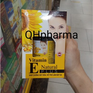 Viên uống VITAMIN E NATURAL PLUS lọ 60 viên giúp đẹp da,chống lão hóa
