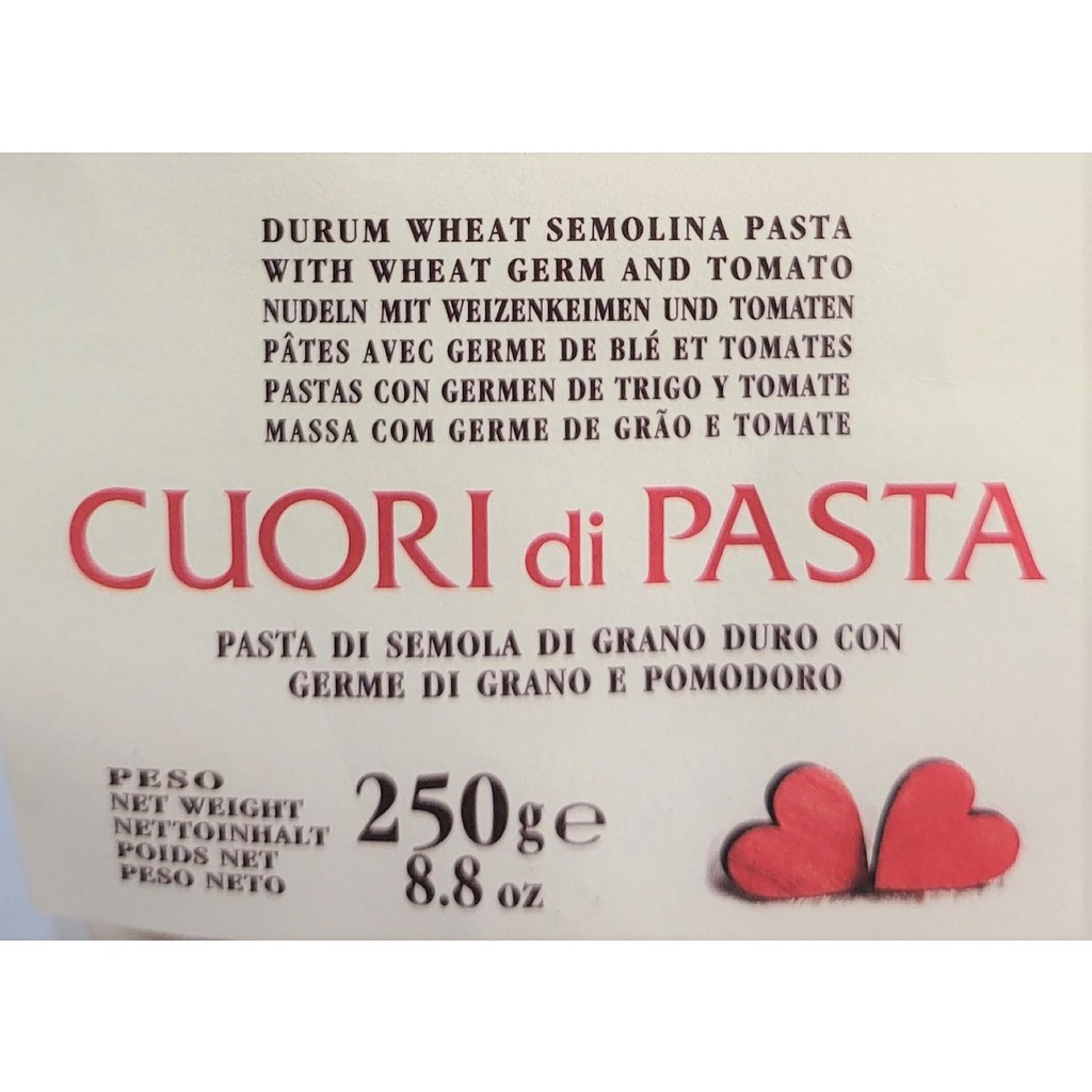 [Gói 250g] NUI Ý HÌNH TRÁI TIM [Italia] MORELLI Heart Shape Pasta (cff)