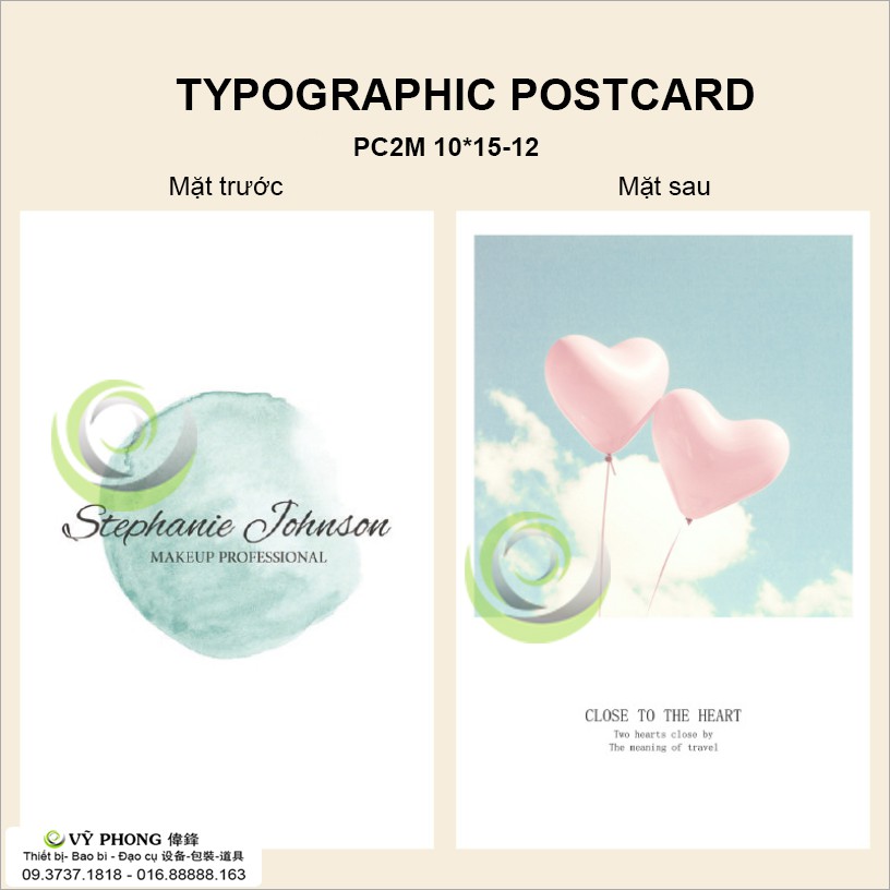 THIỆP CHỤP ẢNH POSTER 2 MẶT 10x15cm CHỮ MÀU SẮC ĐẠO CỤ CHỤP ẢNH SẢN PHẨM PC2M10X15-10,11,12