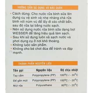 Cọ Rửa Bình Sữa, Núm Ty Đa Năng Mút Xốp Mềm, Không Làm Trầy Bình Sữa WESSER