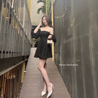 Váy trễ vai tay bồng (ảnh thật tự chụp)