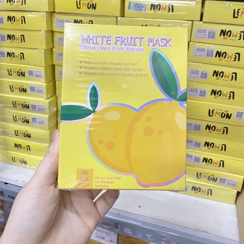 Tắm trắng Lemon chanh white fruit mask hàng công ty