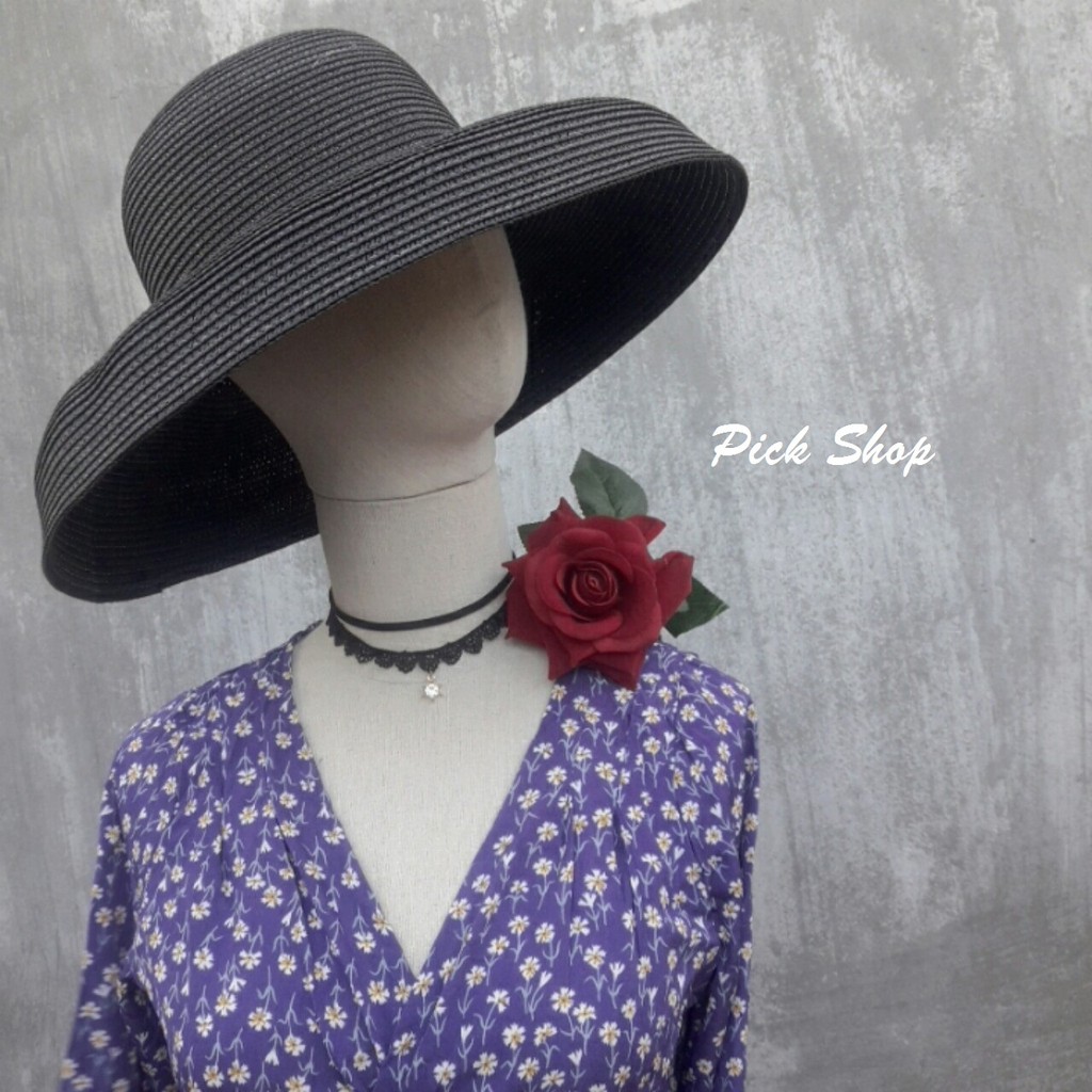 Pick Shop - Ảnh thật - Đầm tím vintage hoa nhí mùa xuân D018