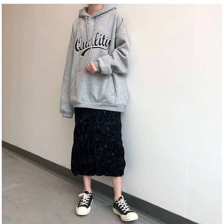 Áo Hoodie Quality Nỉ Bông Ulzzang Dáng Váy Form Rộng Cho Nữ - Liti shop