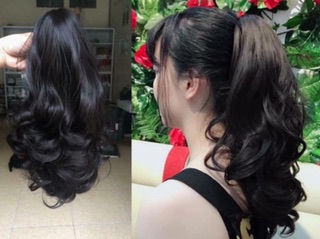 Kẹp ngoạm xoăn tóc giả lửng mcn47 đẹp