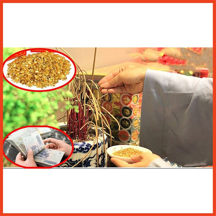 Combo Gạo vàng may mắn+ Bộ thất bảo thần tài