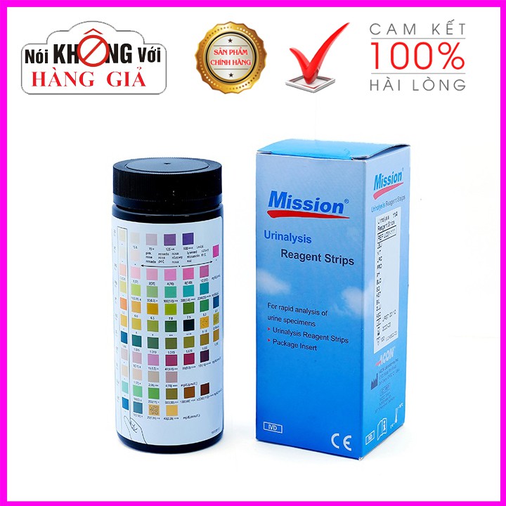 Que thử nước tiểu URS mission ACON 11 thông số hộp 100 test Home