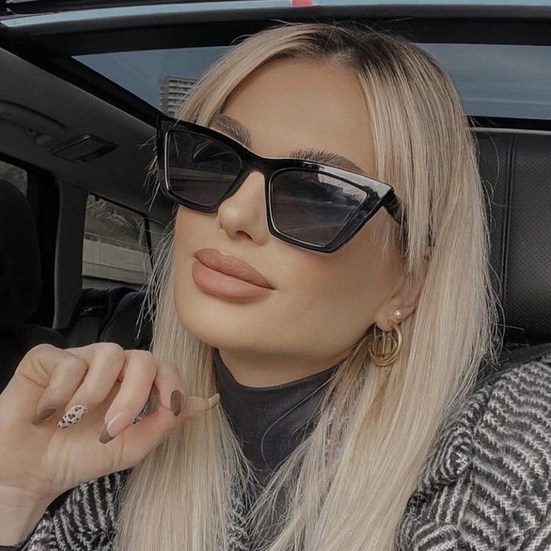 (KIQI-FASHION) COD Kính Mát Hình Mắt Mèo Chống Tia Uv400 Phong Cách Retro Thời Trang Cho Nữ