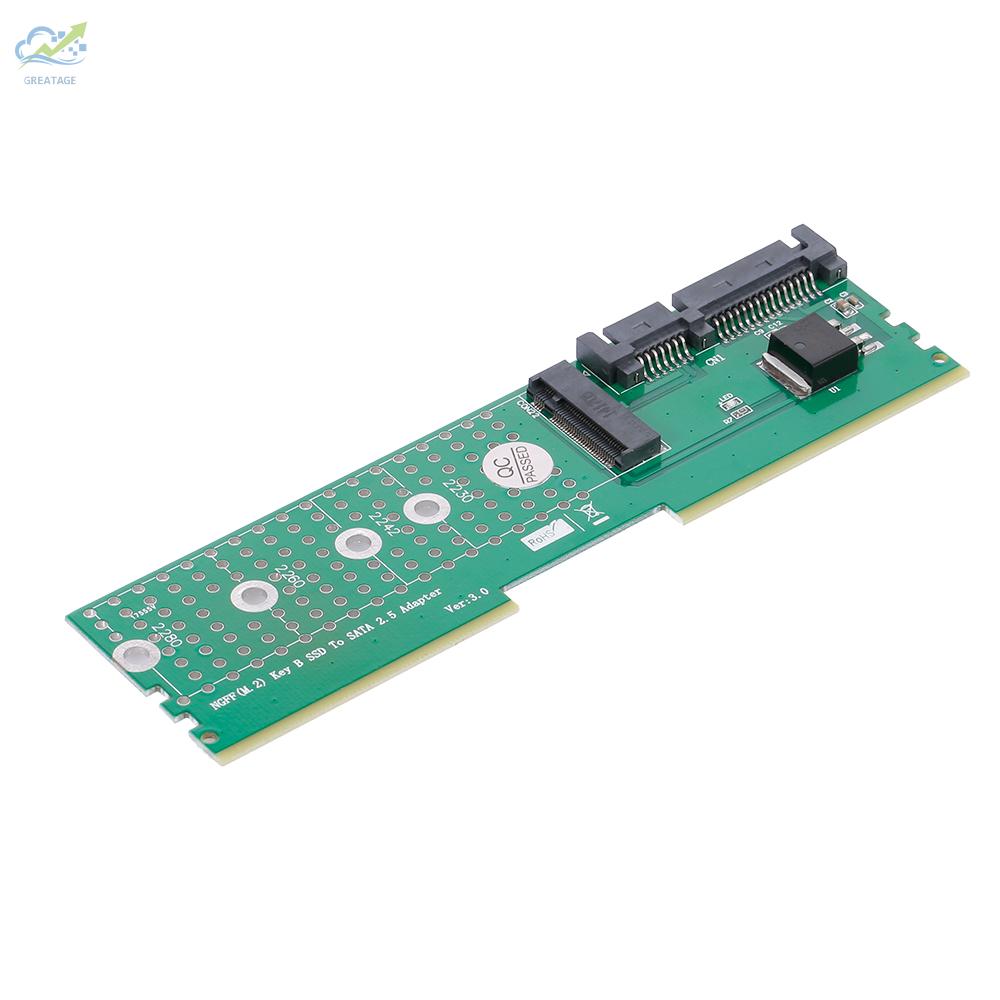 Card Chuyển Đổi M.2 Ngff B-Key Ssd Sang Sata Hỗ Trợ 2230 2242 2260 2280 M2 Ssd