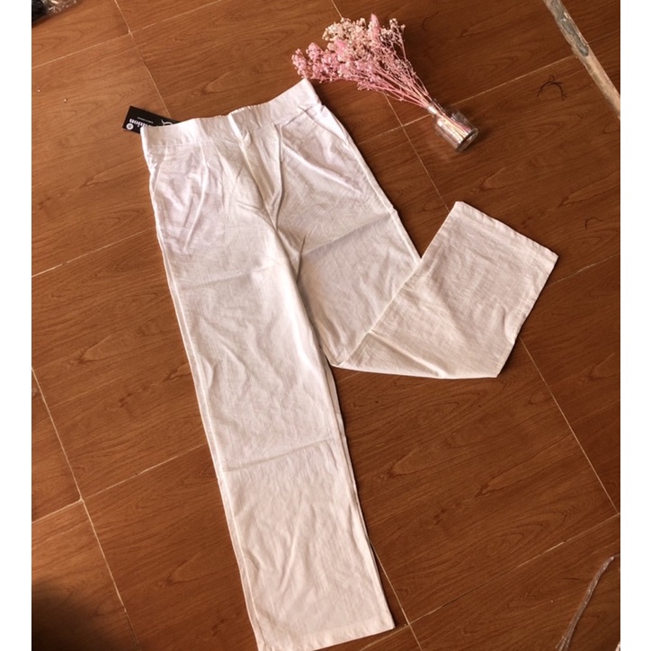 Quần suông đũi cạp sau chun khoá thật dài 92-94cm