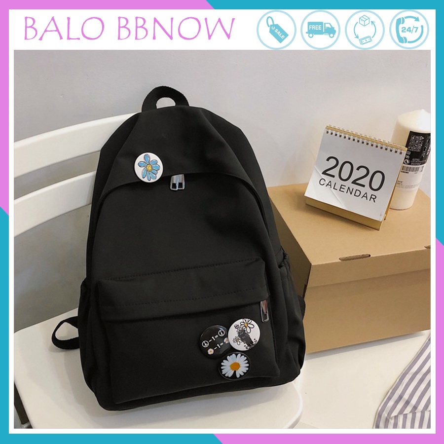 Balo nữ giá rẻ cá tính thời trang đi học BBNOW BL9 - tặng kèm 4 sticker cực kỳ cute