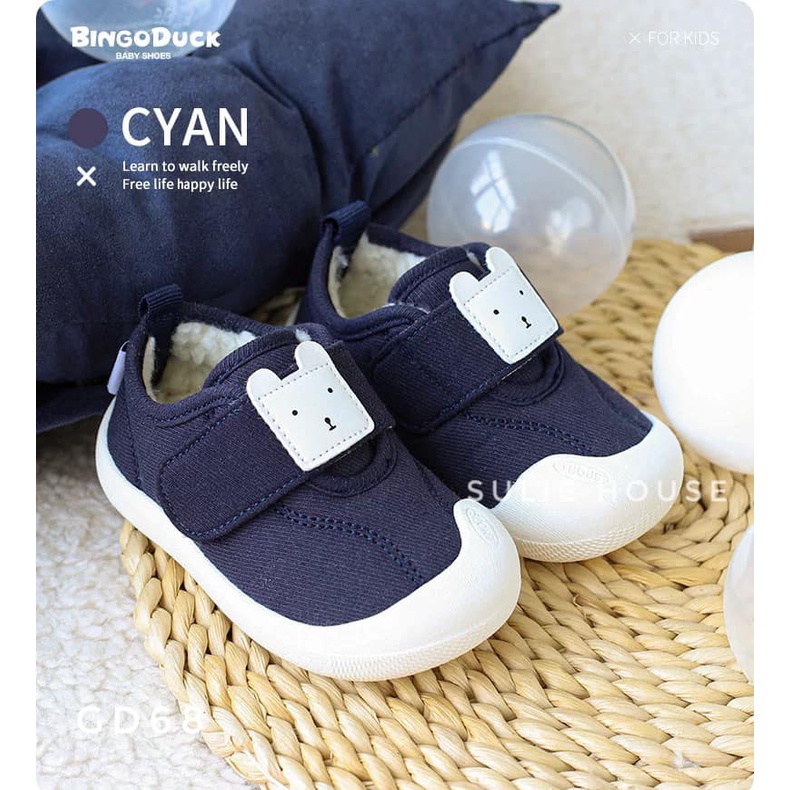 Giày quai dán gấu lót lông cừu - GD68