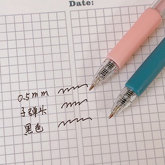 Bút Mực Đen Ngòi 0.5mm Vỏ Màu Pastel Đáng Yêu